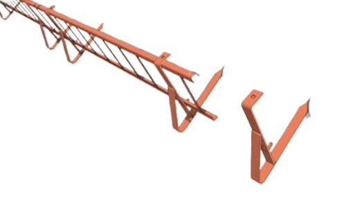 parazapada pentru tigla ceramica 3,6 m x 15 cm tip grilaj (set) - caramiziu